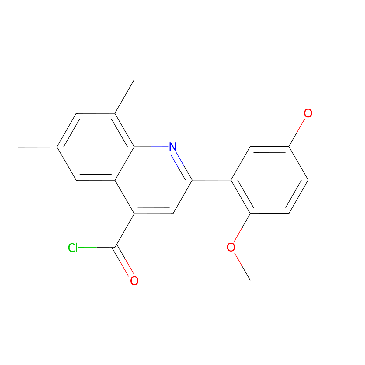 2-(2,5-Dimethoxyphenyl)-6,8-dimethylquinoline-4-carbonyl chloride molecular structure, CAS 1160262-86-1