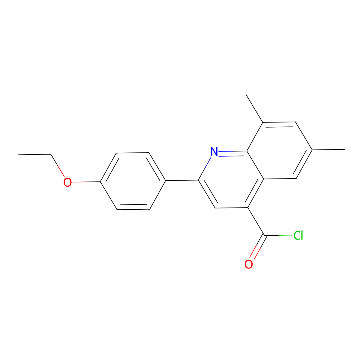 2-(4-Ethoxyphenyl)-6,8-dimethylquinoline-4-carbonyl chloride molecular structure, CAS 1160262-87-2