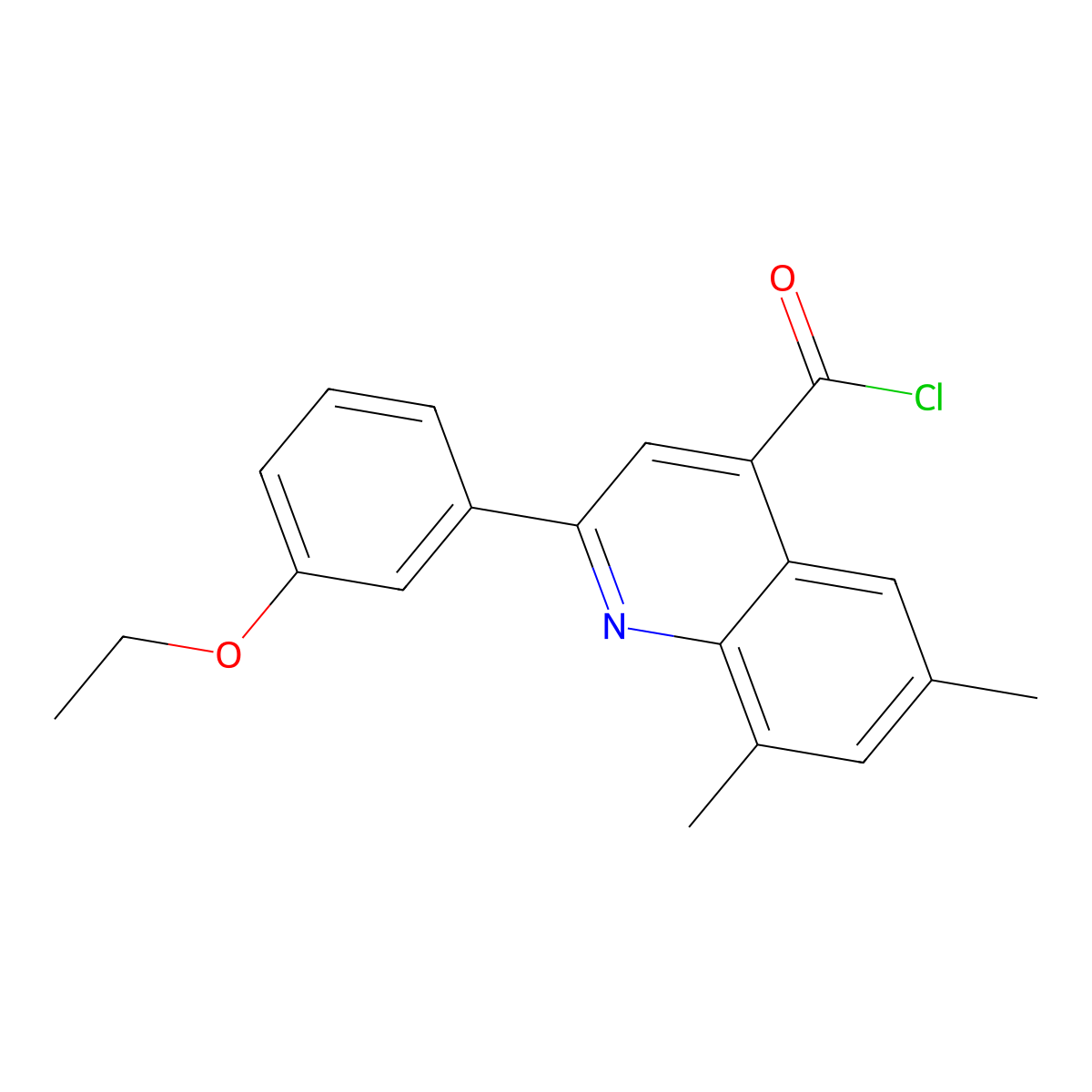 2-(3-Ethoxyphenyl)-6,8-dimethylquinoline-4-carbonyl chloride molecular structure, CAS 1160262-88-3