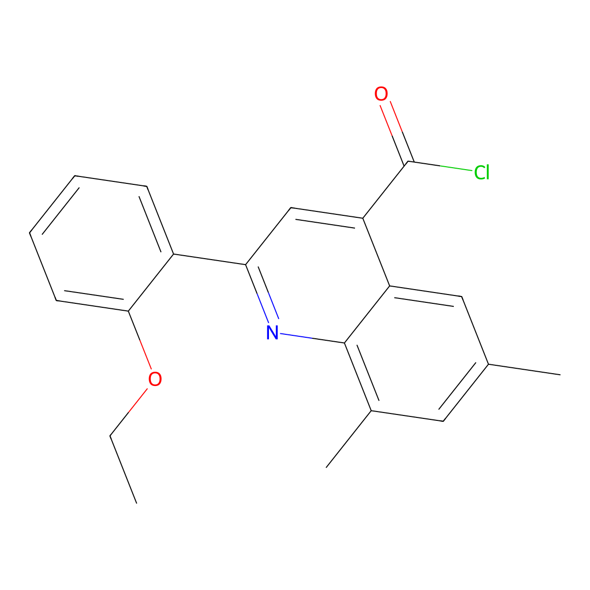 2-(2-Ethoxyphenyl)-6,8-dimethylquinoline-4-carbonyl chloride molecular structure, CAS 1160262-89-4