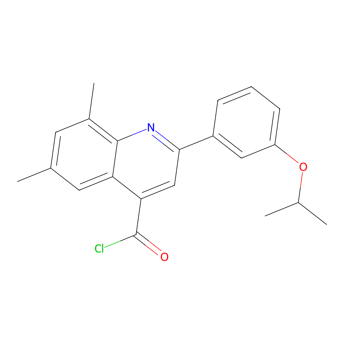 2-(3-Isopropoxyphenyl)-6,8-dimethylquinoline-4-carbonyl chloride molecular structure, CAS 1160262-96-3
