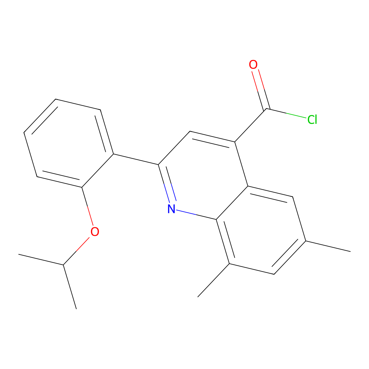 2-(2-Isopropoxyphenyl)-6,8-dimethylquinoline-4-carbonyl chloride molecular structure, CAS 1160263-01-3