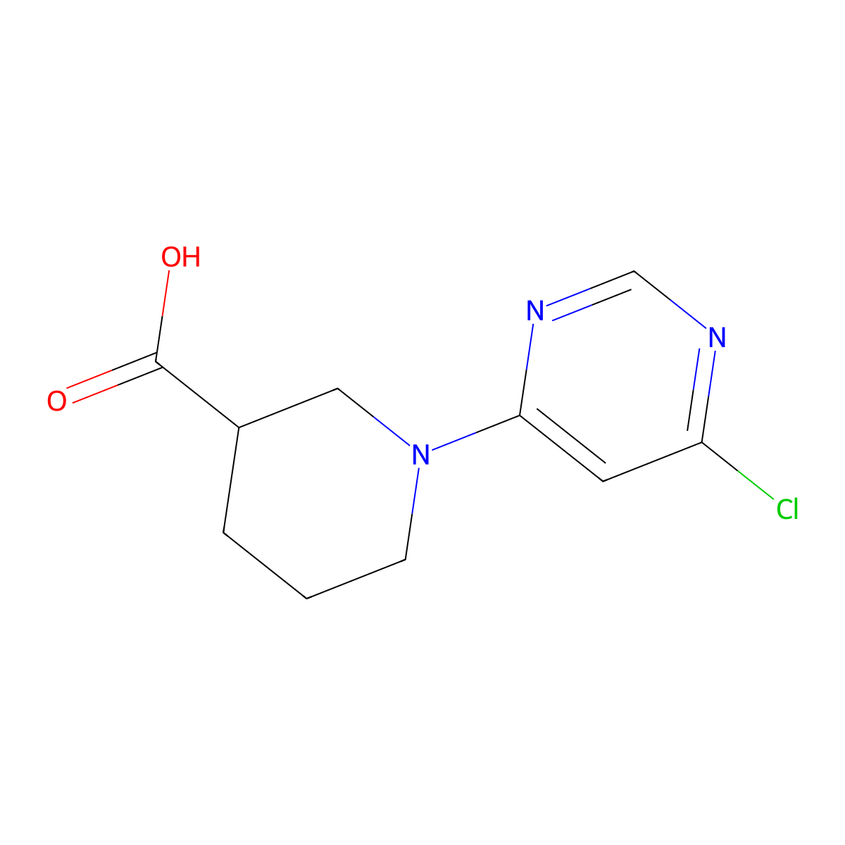 1-(6-Chloropyrimidin-4-yl)piperidine-3-carboxylic acid molecular structure, CAS 1160263-08-0