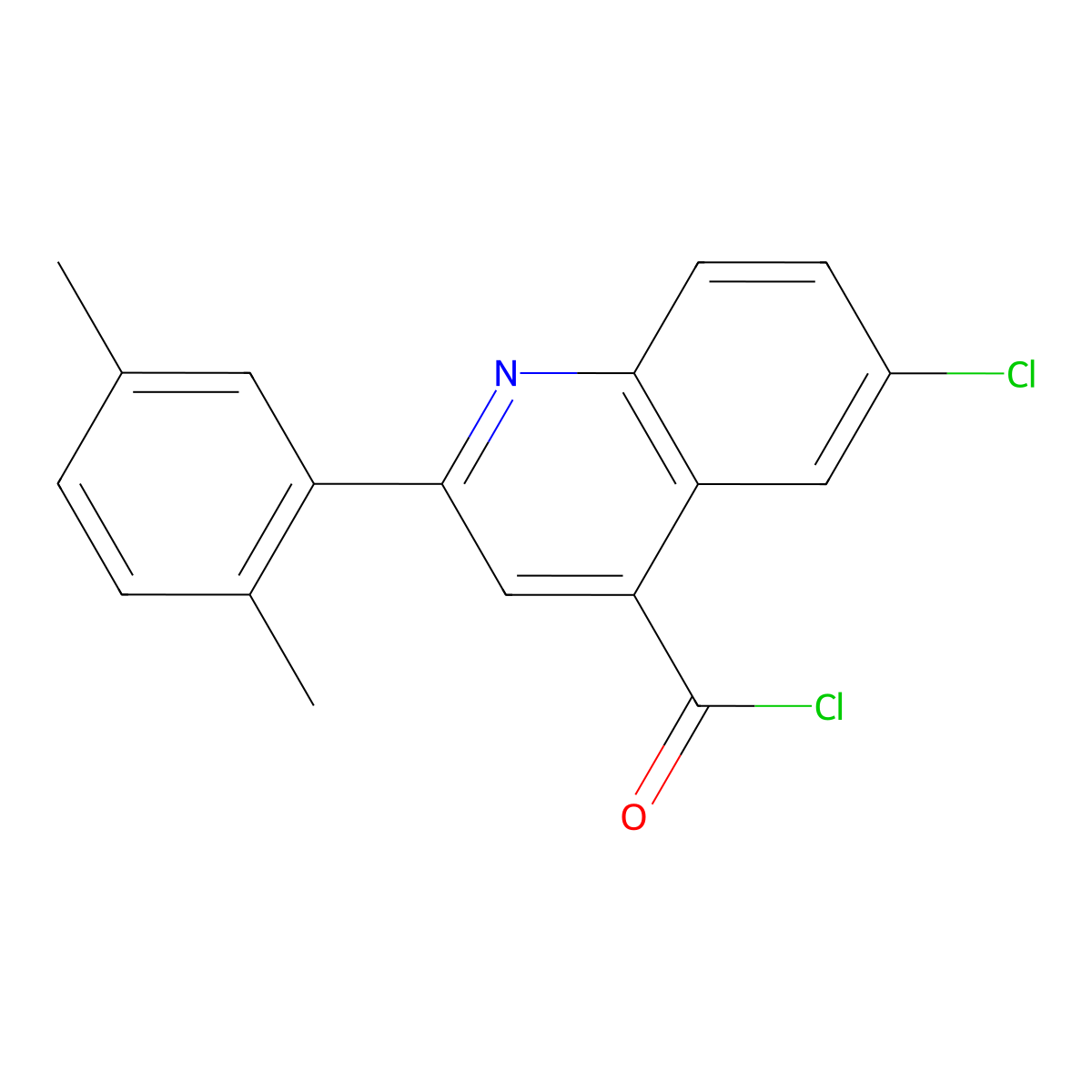 6-Chloro-2-(2,5-dimethylphenyl)quinoline-4-carbonyl chloride molecular structure, CAS 1160263-15-9