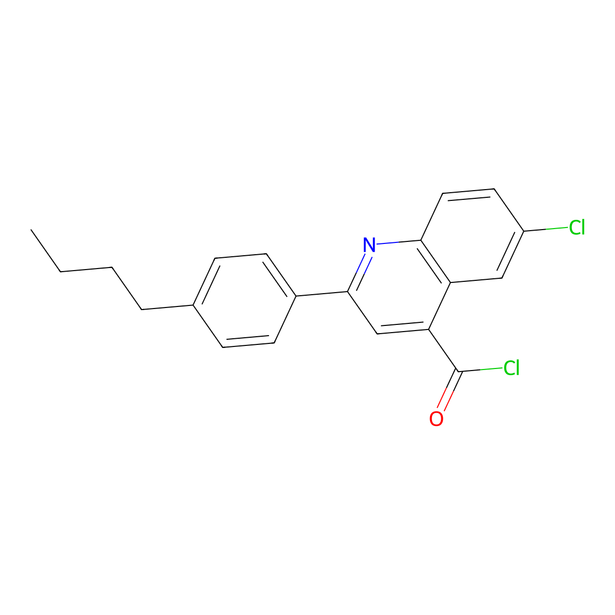 2-(4-Butylphenyl)-6-chloroquinoline-4-carbonyl chloride molecular structure, CAS 1160263-19-3