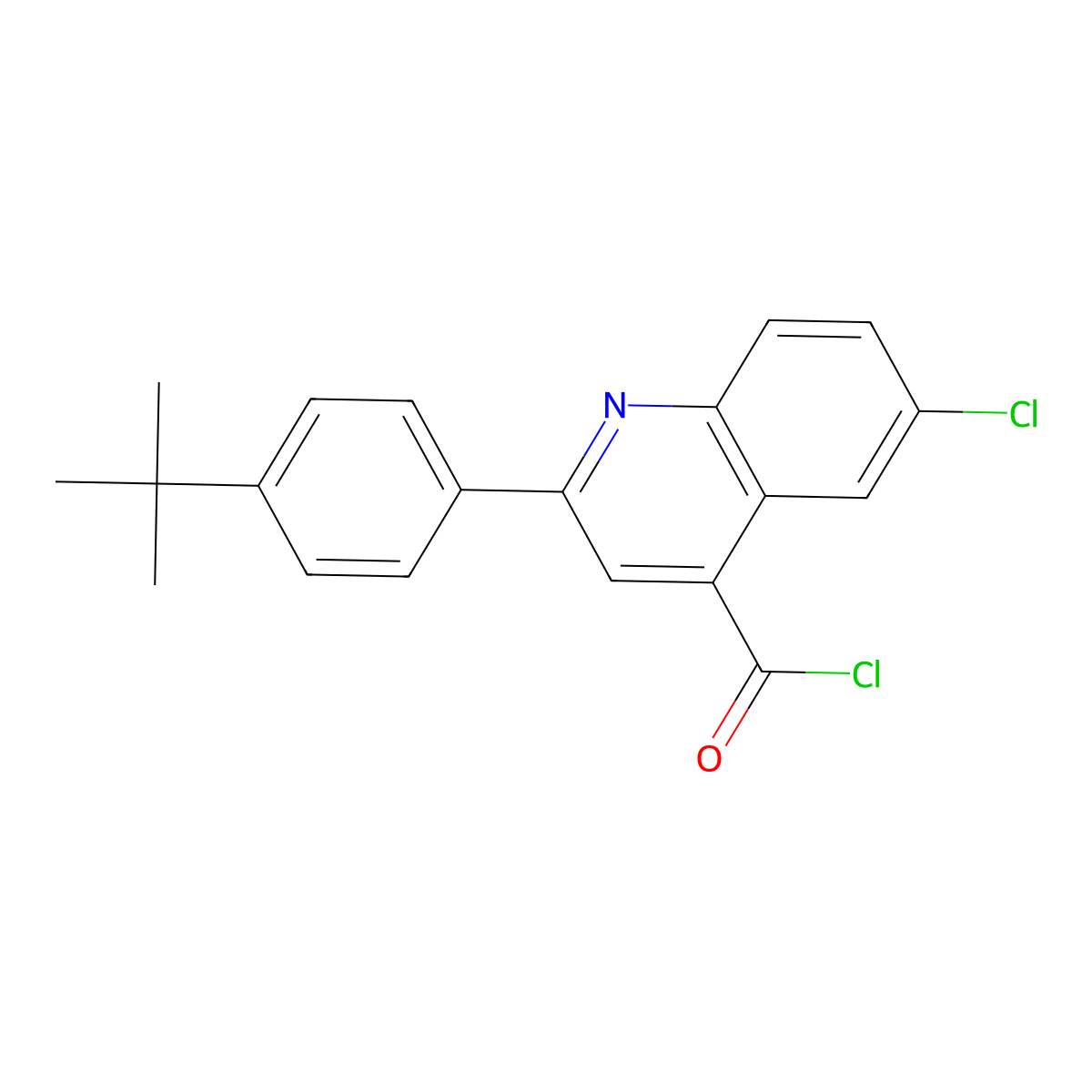 2-(4-Tert-butylphenyl)-6-chloroquinoline-4-carbonyl chloride molecular structure, CAS 1160263-21-7