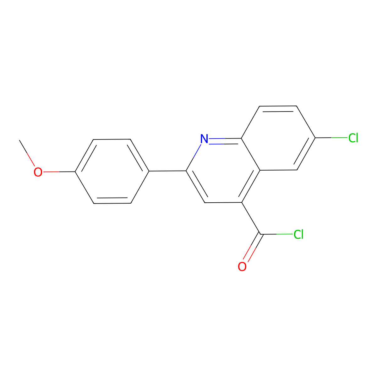 6-Chloro-2-(4-methoxyphenyl)quinoline-4-carbonyl chloride molecular structure, CAS 1160263-31-9