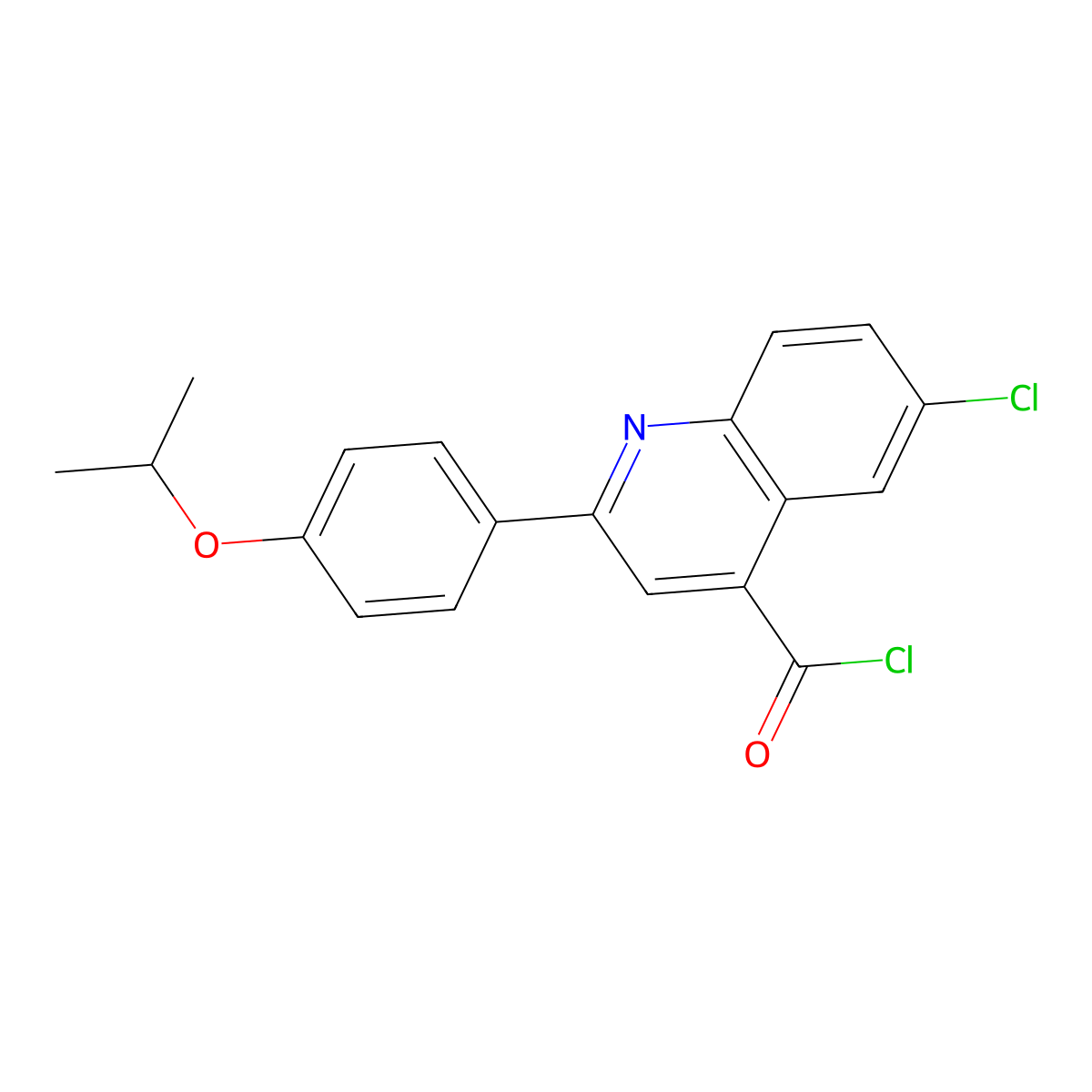6-Chloro-2-(4-isopropoxyphenyl)quinoline-4-carbonyl chloride molecular structure, CAS 1160263-39-7