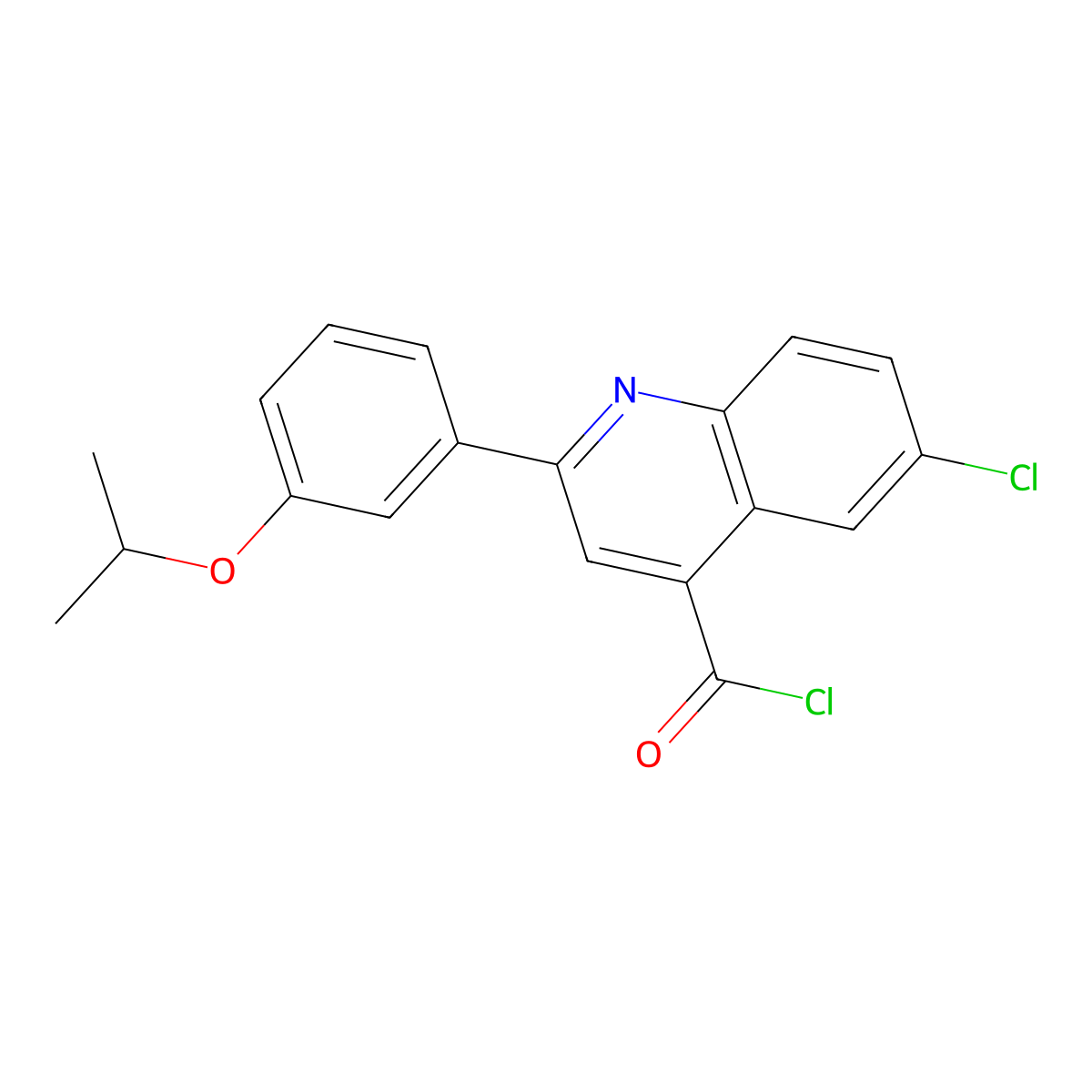 6-Chloro-2-(3-isopropoxyphenyl)quinoline-4-carbonyl chloride molecular structure, CAS 1160263-43-3
