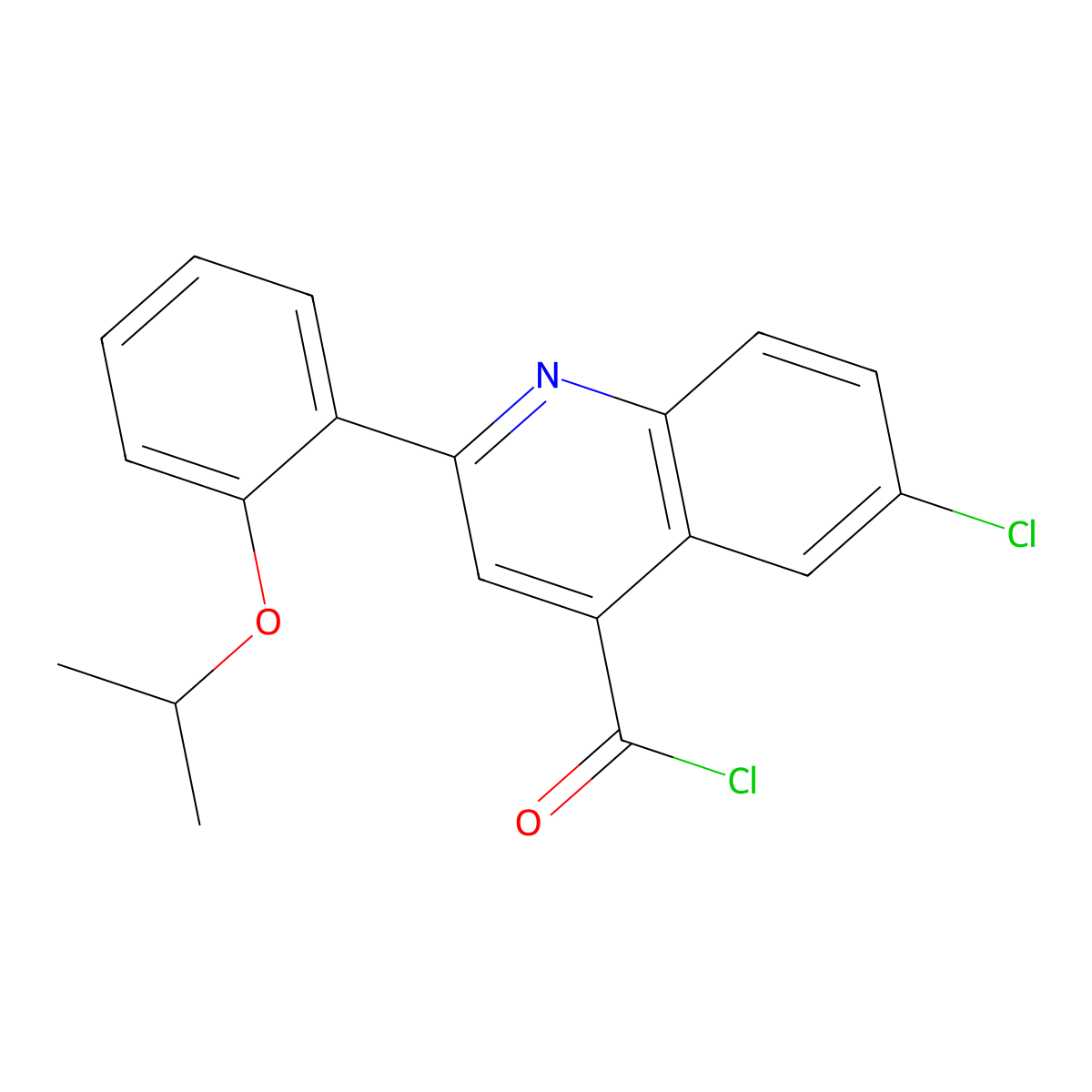 6-Chloro-2-(2-isopropoxyphenyl)quinoline-4-carbonyl chloride molecular structure, CAS 1160263-49-9