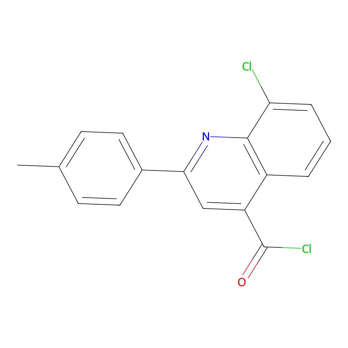 8-Chloro-2-(4-methylphenyl)quinoline-4-carbonyl chloride molecular structure, CAS 1160263-51-3