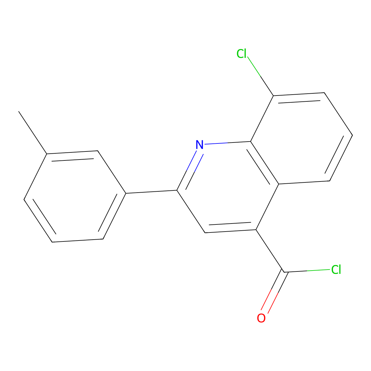 8-Chloro-2-(3-methylphenyl)quinoline-4-carbonyl chloride molecular structure, CAS 1160263-53-5