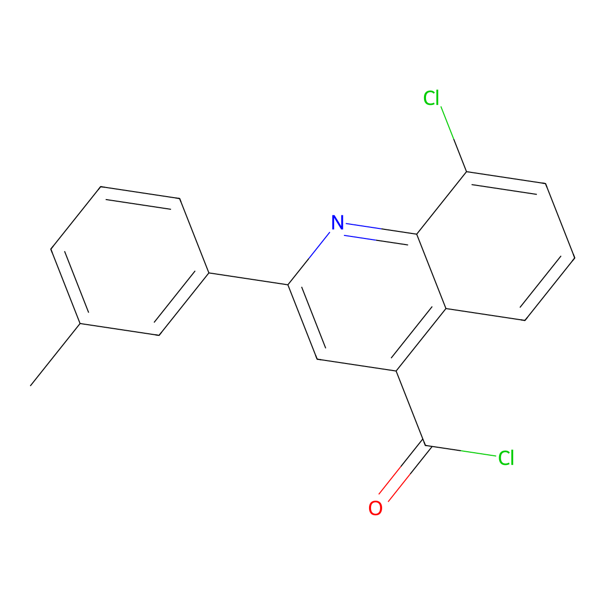 8-Chloro-2-(3-methylphenyl)quinoline-4-carbonyl chloride molecular structure, CAS 1160263-53-5