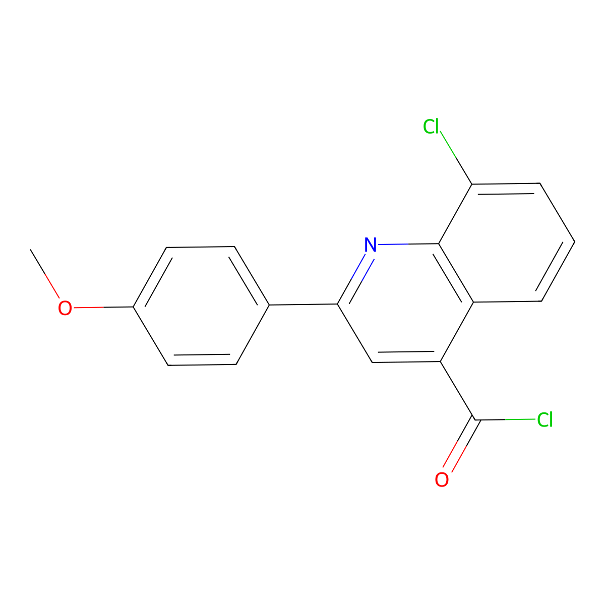8-Chloro-2-(4-methoxyphenyl)quinoline-4-carbonyl chloride molecular structure, CAS 1160263-65-9