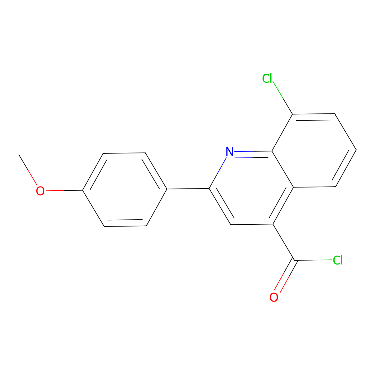 8-Chloro-2-(4-methoxyphenyl)quinoline-4-carbonyl chloride molecular structure, CAS 1160263-65-9
