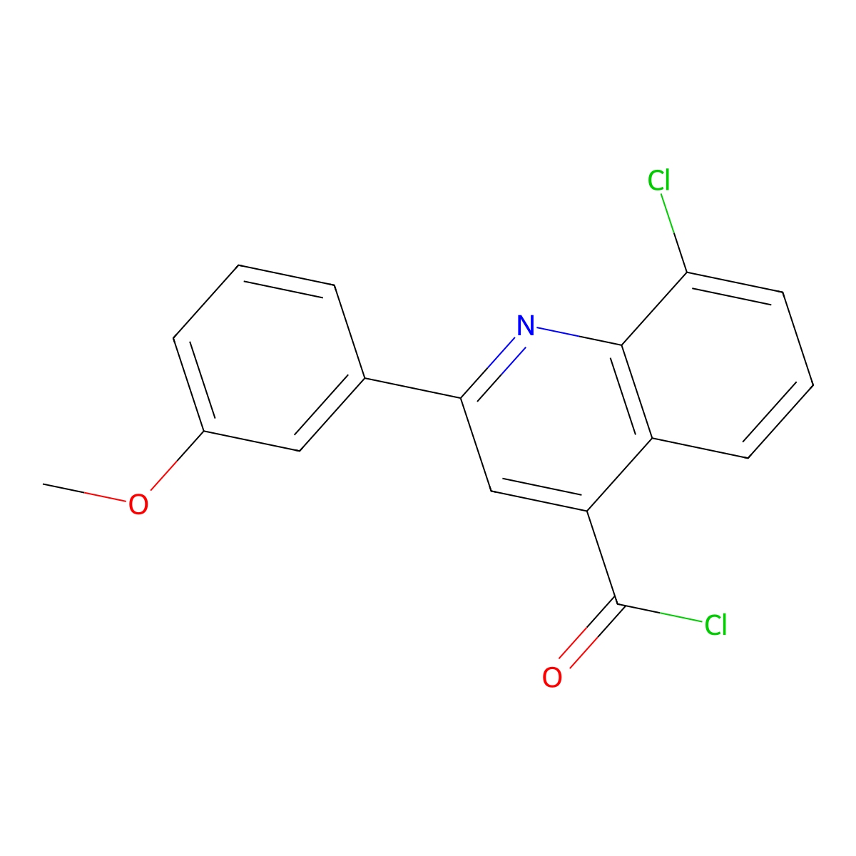 8-Chloro-2-(3-methoxyphenyl)quinoline-4-carbonyl chloride molecular structure, CAS 1160263-67-1