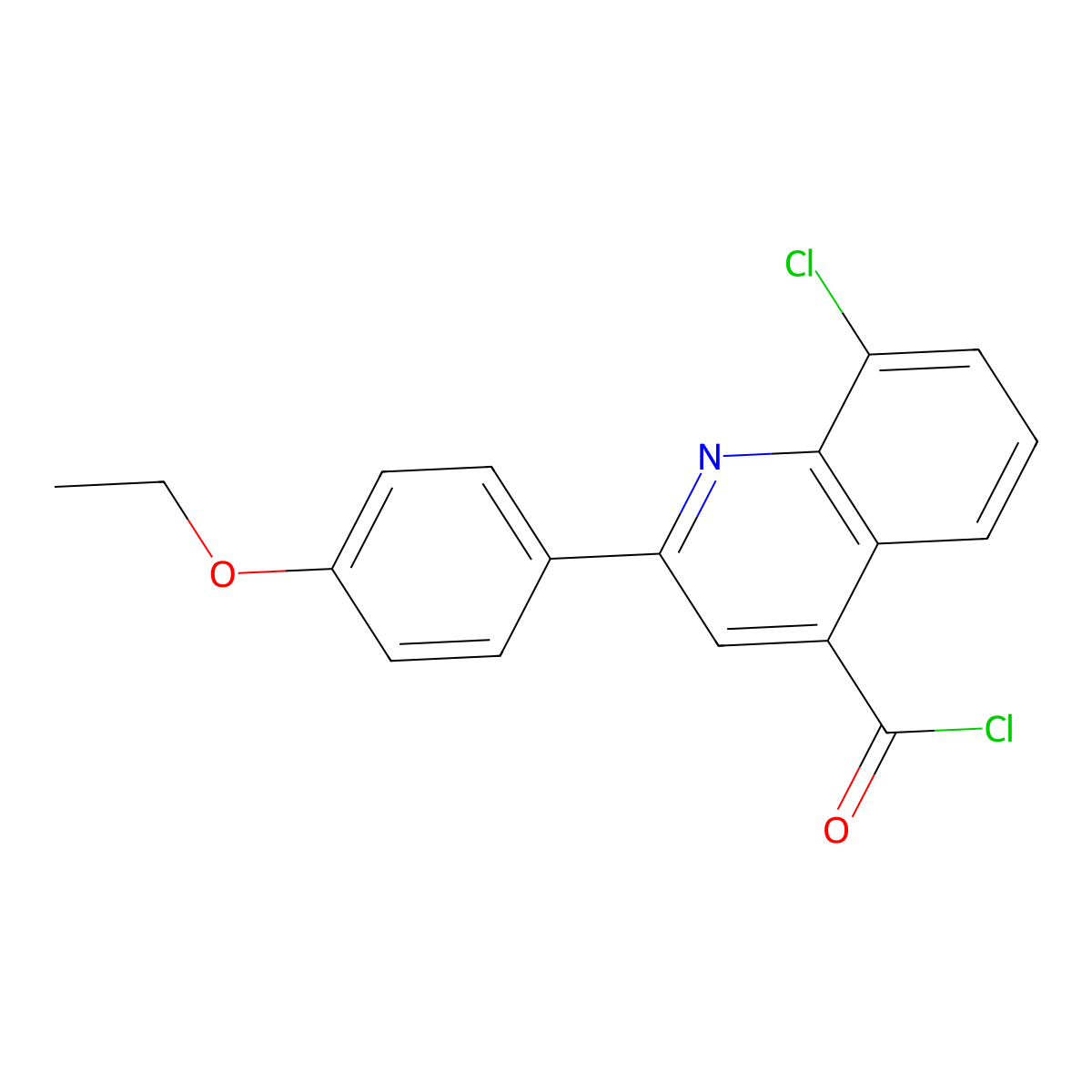 8-Chloro-2-(4-ethoxyphenyl)quinoline-4-carbonyl chloride molecular structure, CAS 1160263-71-7