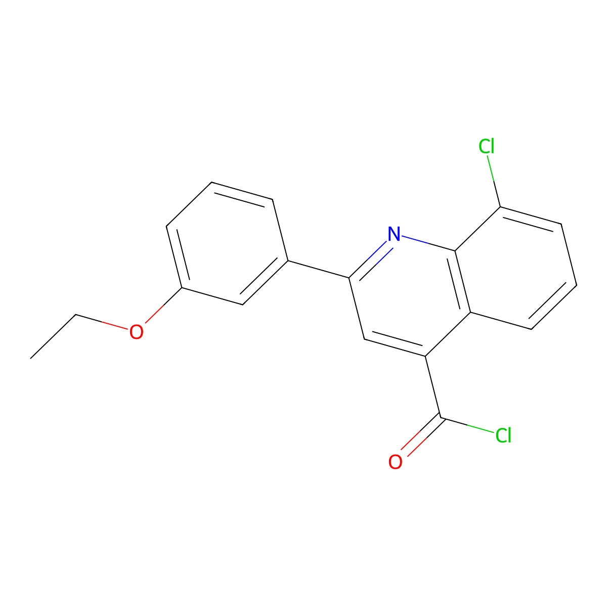 8-Chloro-2-(3-ethoxyphenyl)quinoline-4-carbonyl chloride molecular structure, CAS 1160263-73-9