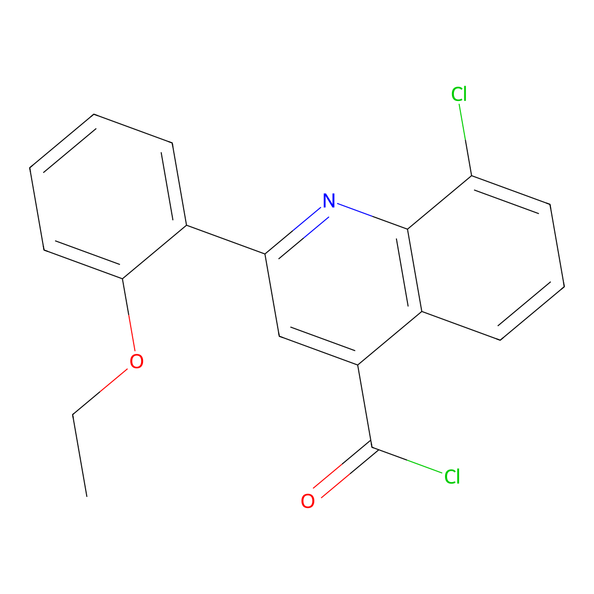 8-Chloro-2-(2-ethoxyphenyl)quinoline-4-carbonyl chloride molecular structure, CAS 1160263-75-1