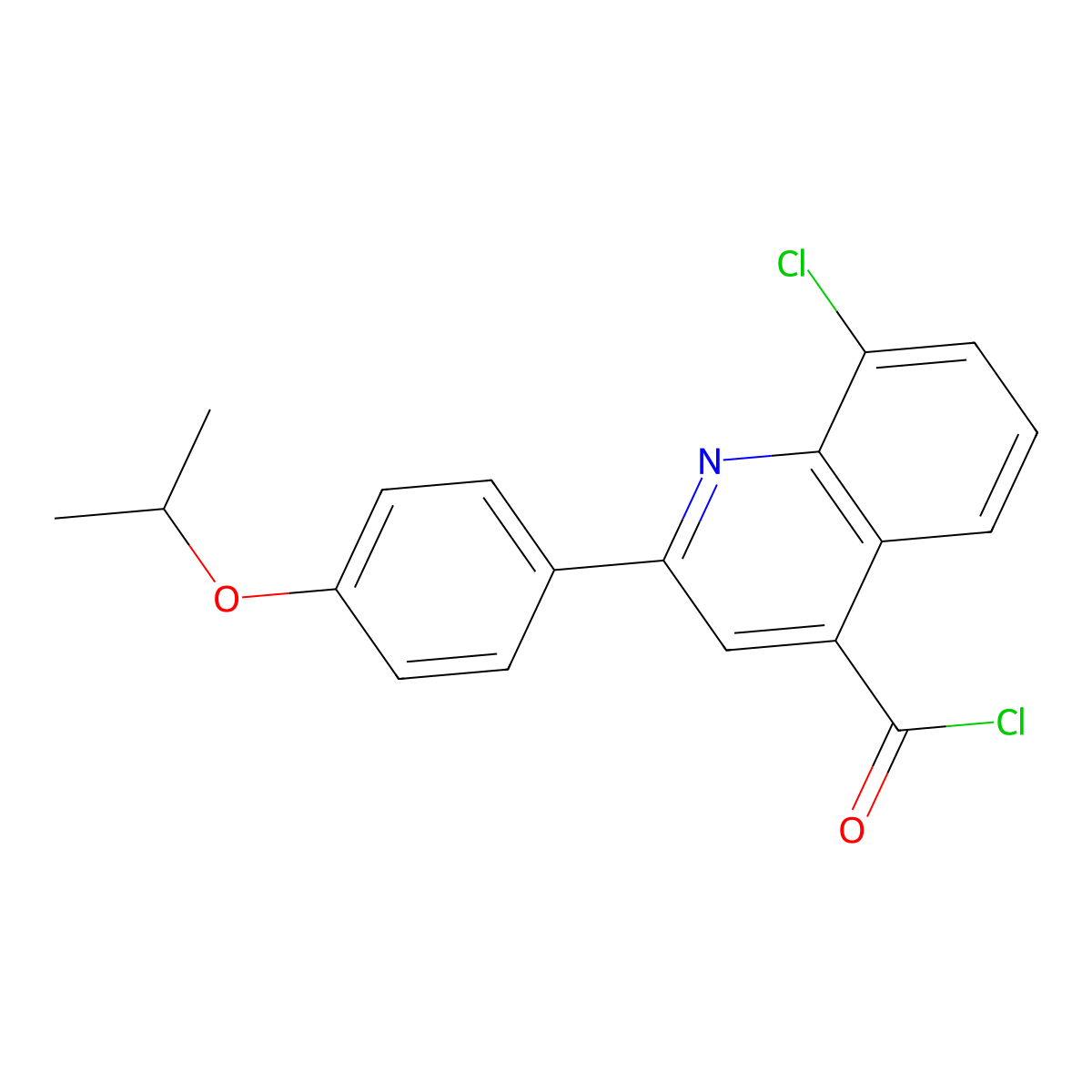 8-Chloro-2-(4-isopropoxyphenyl)quinoline-4-carbonyl chloride molecular structure, CAS 1160263-81-9