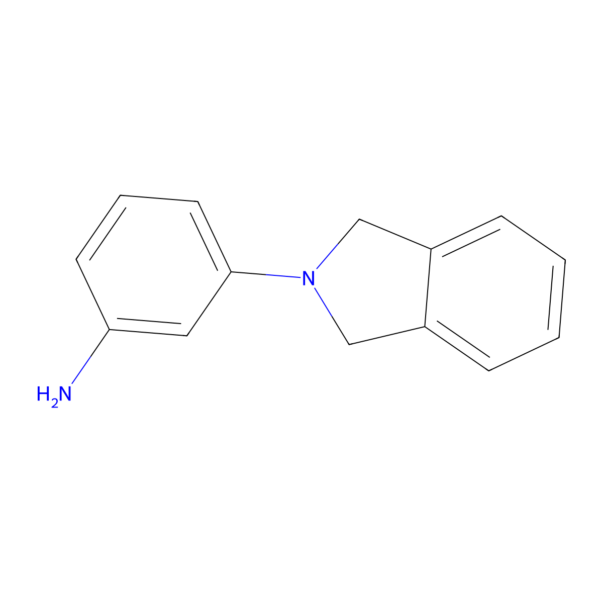 3-(1,3-dihydro-2H-isoindol-2-yl)aniline molecular structure, CAS 1160263-98-8