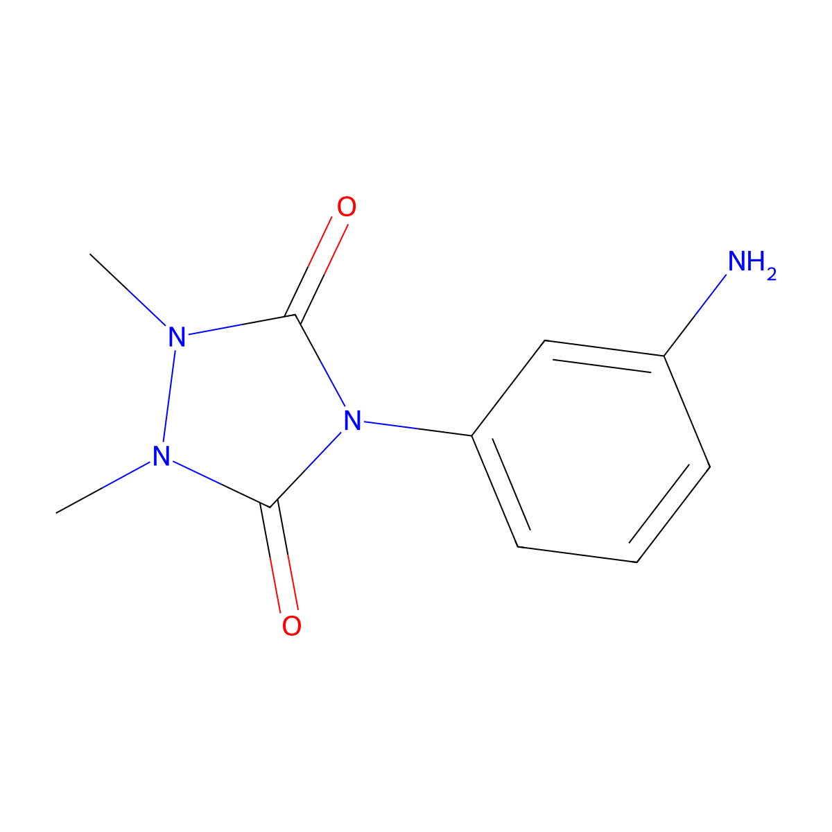 4-(3-Aminophenyl)-1,2-dimethyl-1,2,4-triazolidine-3,5-dione molecular structure, CAS 1160263-99-9
