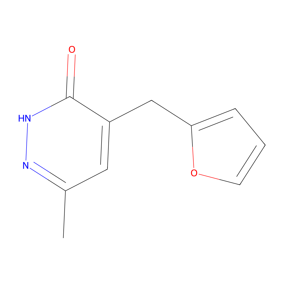 4-(2-Furylmethyl)-6-methylpyridazin-3(2H)-one molecular structure, CAS 1160264-07-2