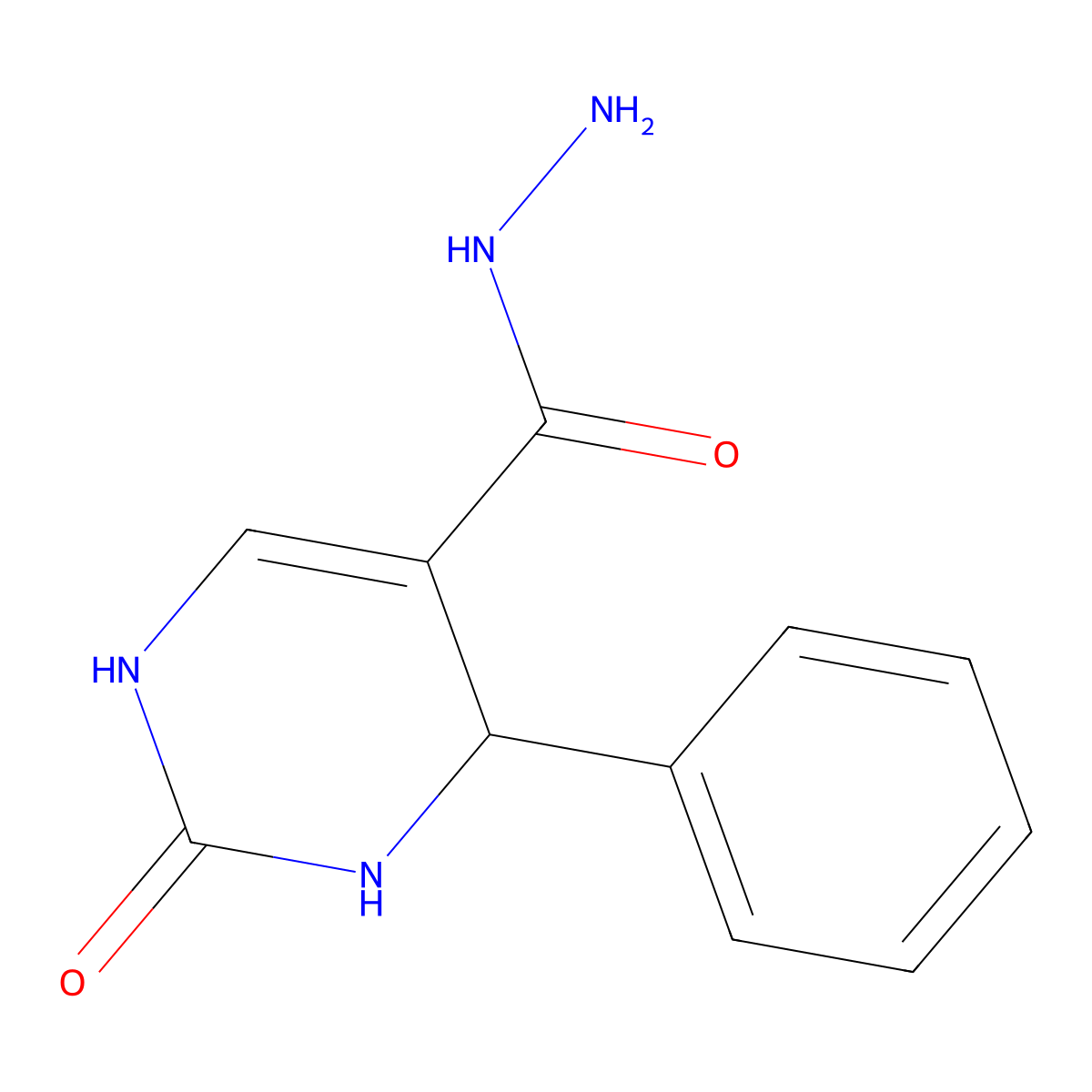 2-Oxo-4-phenyl-1,2,3,4-tetrahydropyrimidine-5-carbohydrazide molecular structure, CAS 1160264-08-3