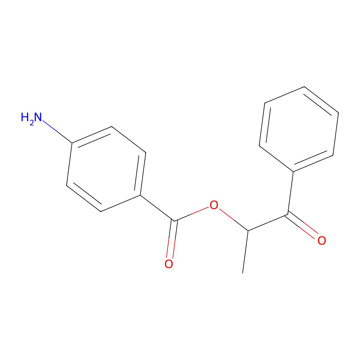 1-Methyl-2-oxo-2-phenylethyl 4-aminobenzoate molecular structure, CAS 1160264-11-8