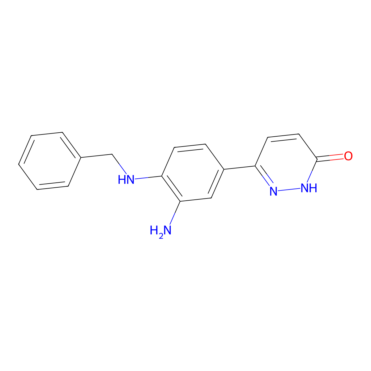 6-[3-Amino-4-(benzylamino)phenyl]pyridazin-3(2H)-one molecular structure, CAS 1160264-15-2