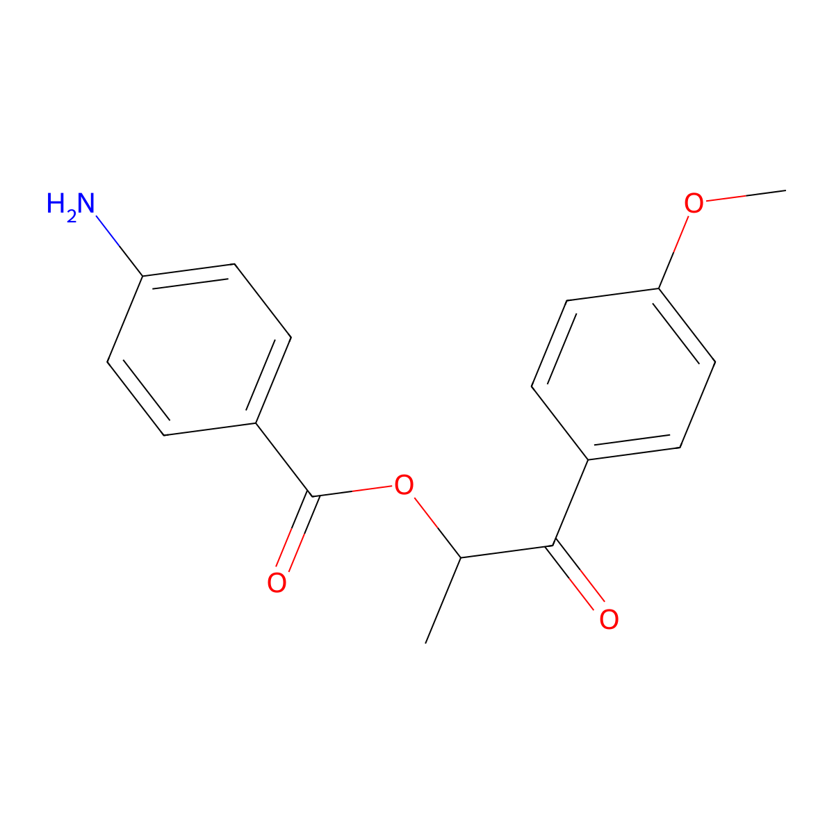 2-(4-Methoxyphenyl)-1-methyl-2-oxoethyl 4-aminobenzoate molecular structure, CAS 1160264-16-3