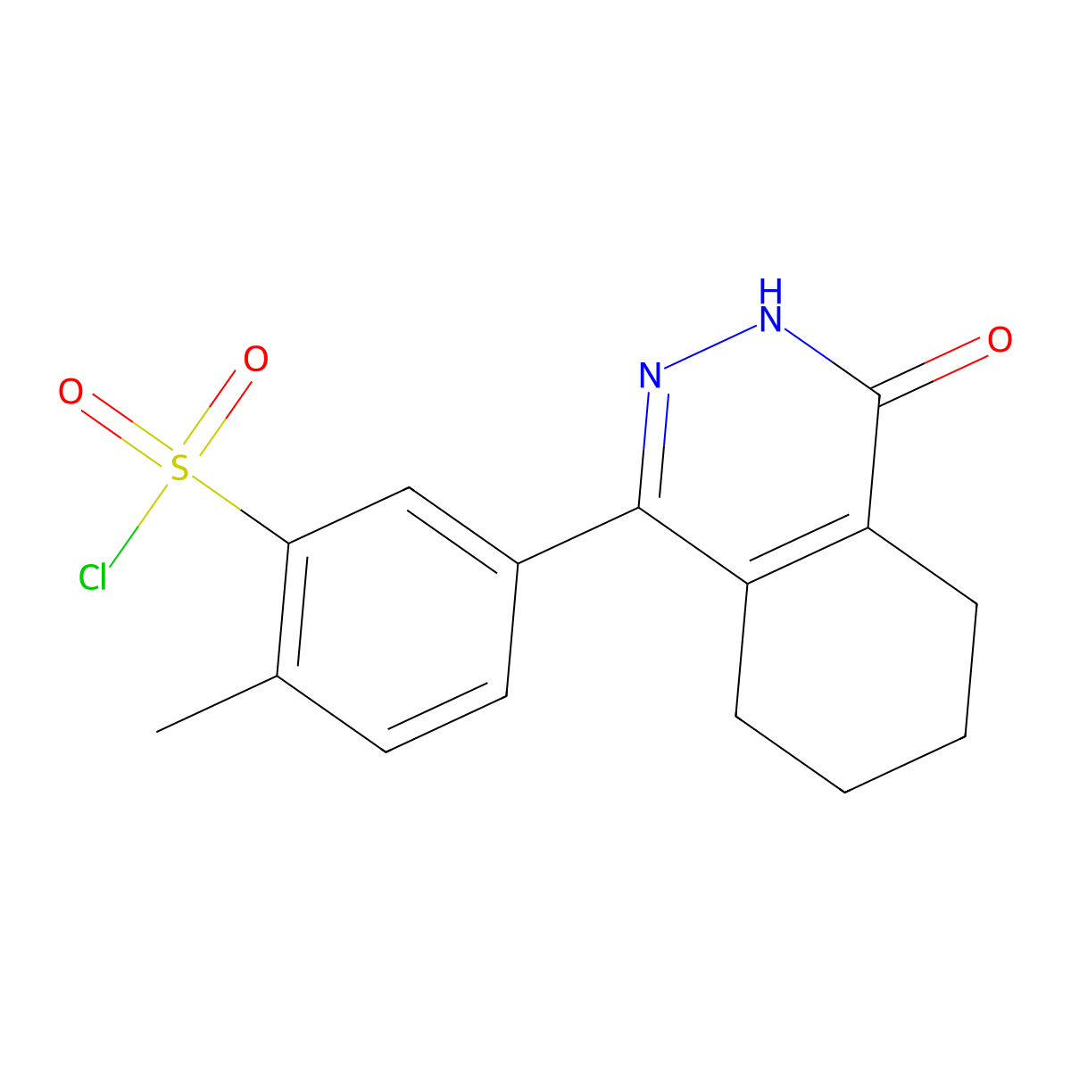 2-Methyl-5-(4-oxo-3,4,5,6,7,8-hexahydrophthalazin-1-yl)benzenesulfonyl chloride molecular structure, CAS 1160264-20-9
