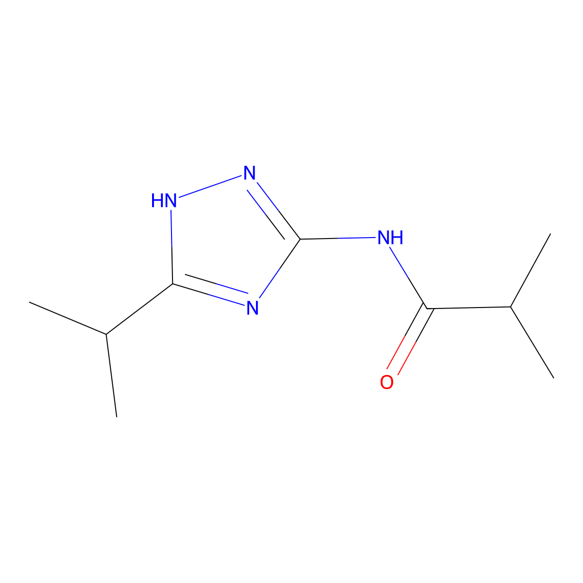 N-(5-Isopropyl-1H-1,2,4-triazol-3-YL)-2-methylpropanamide molecular structure, CAS 1160264-38-9