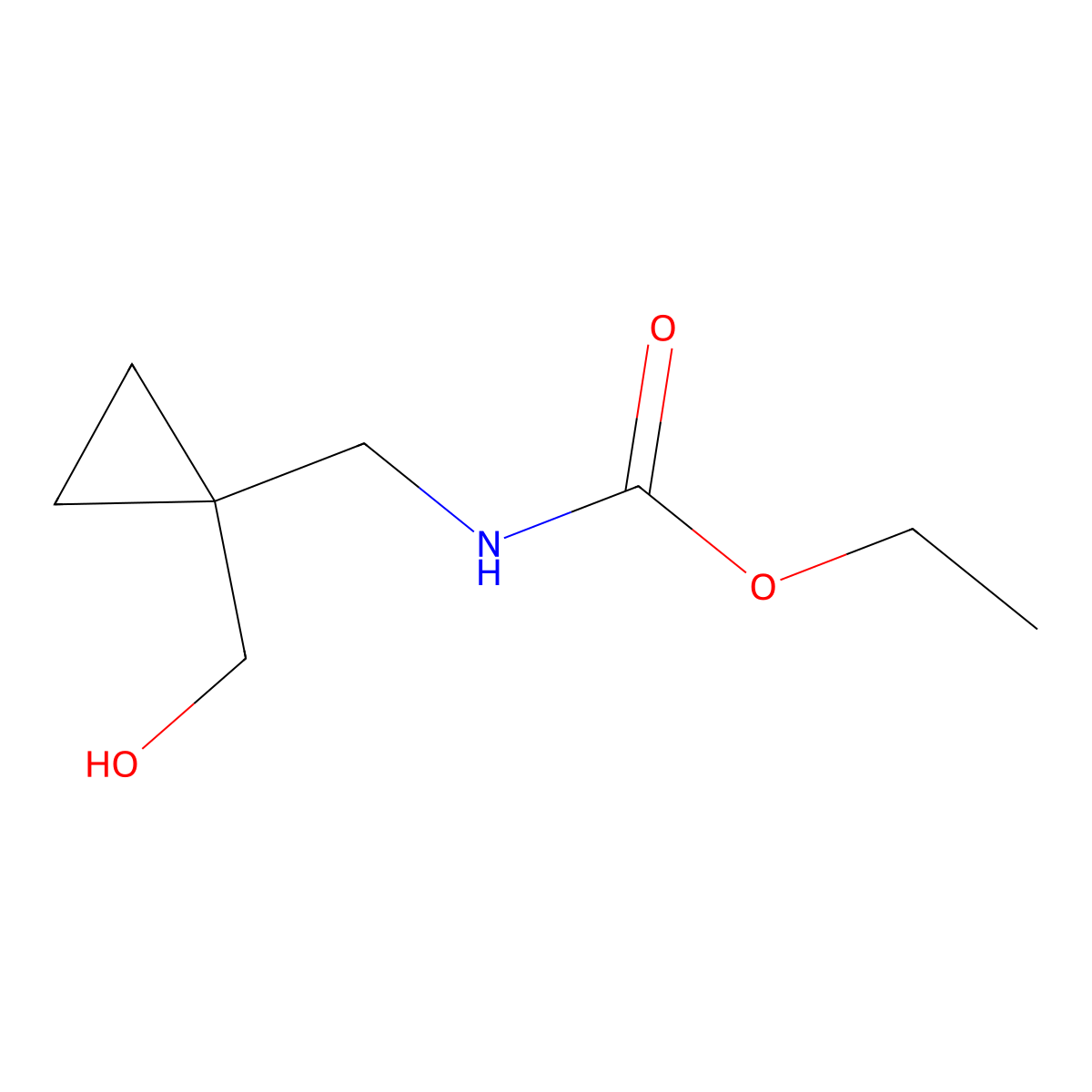 Ethyl {[1-(hydroxymethyl)cyclopropyl]methyl}carbamate molecular structure, CAS 1160264-42-5