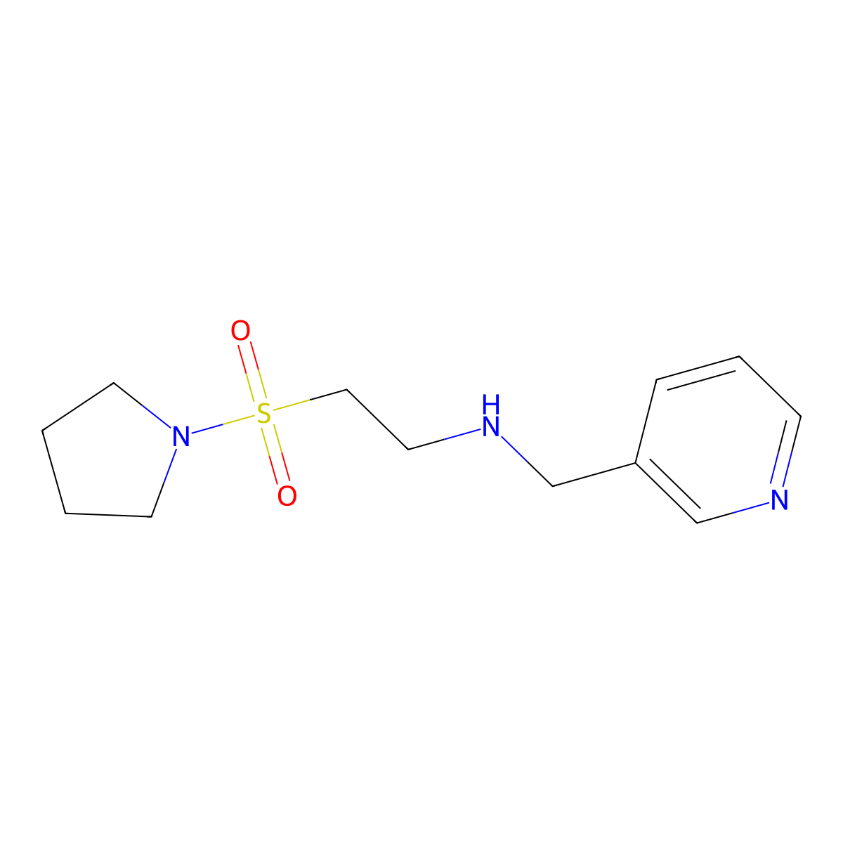 N-(pyridin-3-ylmethyl)-2-(pyrrolidin-1-ylsulfonyl)ethanamine molecular structure, CAS 1160264-47-0