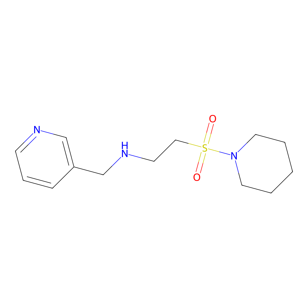 [2-(Piperidin-1-ylsulfonyl)ethyl](pyridin-3-ylmethyl)amine molecular structure, CAS 1160264-49-2