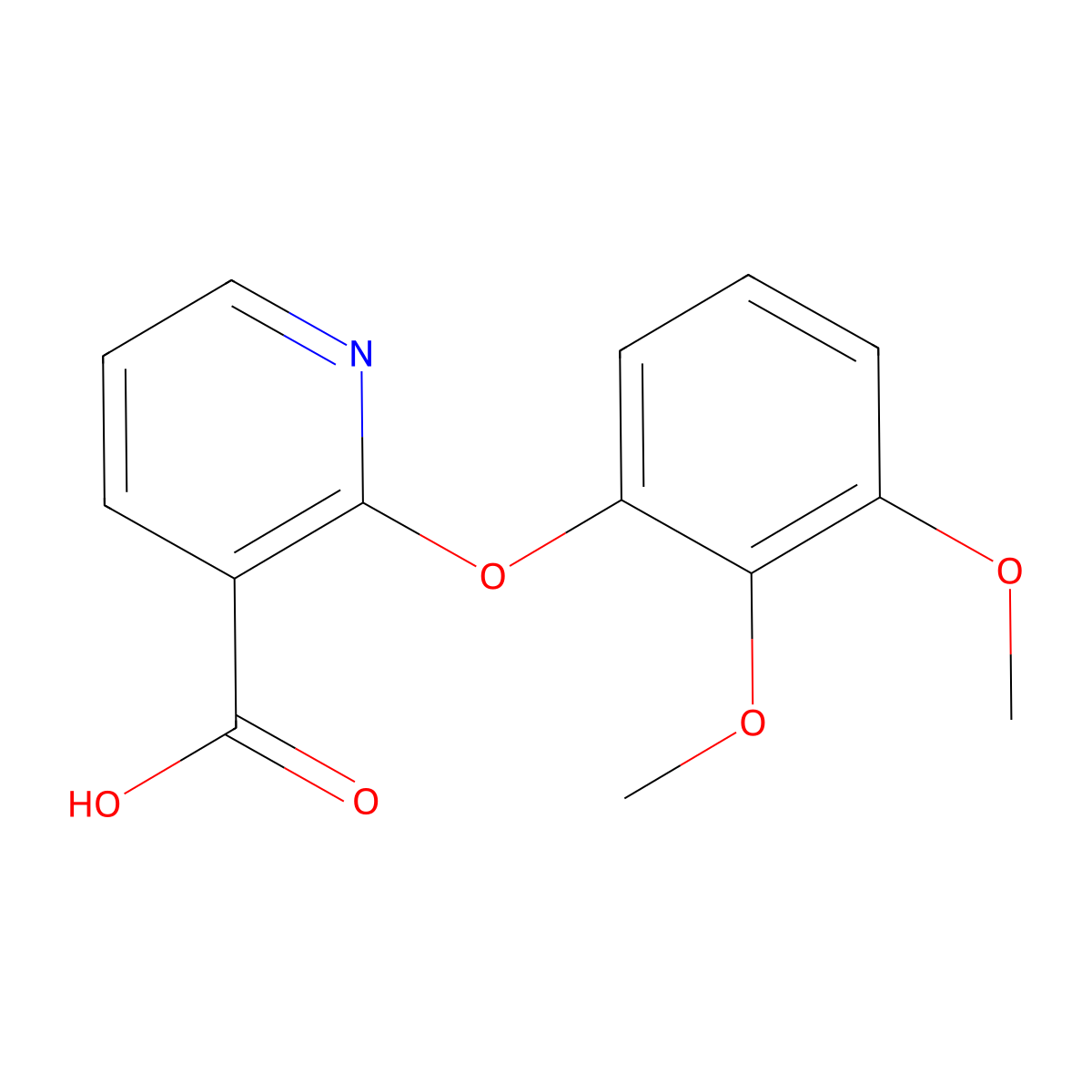 2-(2,3-Dimethoxyphenoxy)nicotinic acid molecular structure, CAS 1160264-58-3