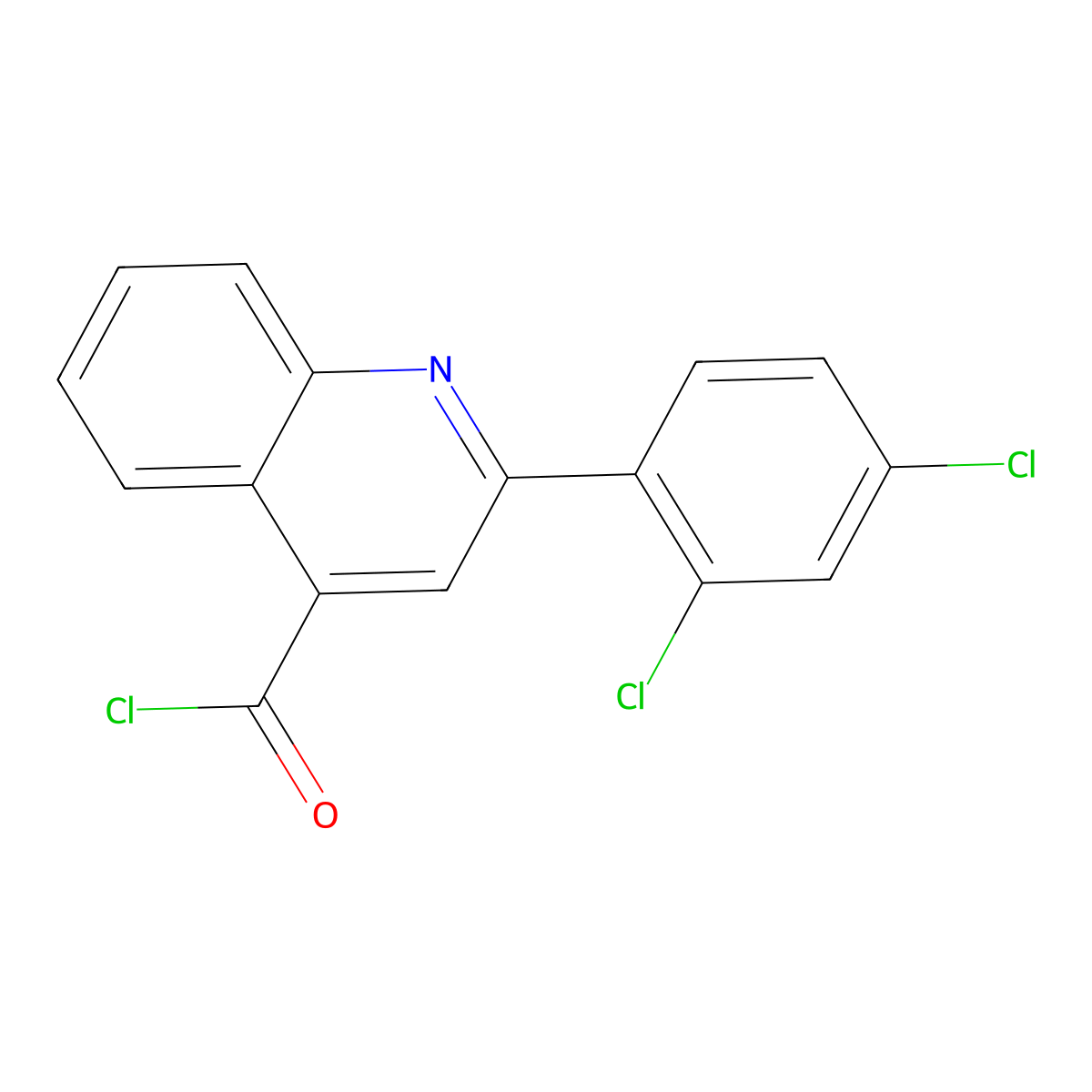 2-(2,4-Dichlorophenyl)quinoline-4-carbonyl chloride molecular structure, CAS 1160264-61-8