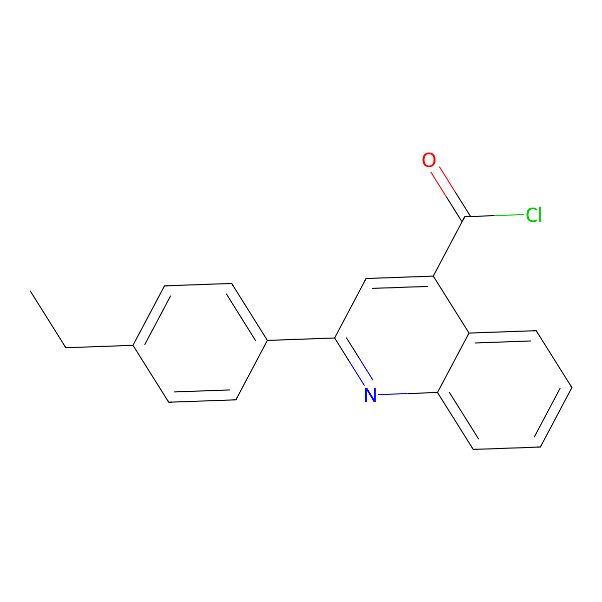 2-(4-Ethylphenyl)quinoline-4-carbonyl chloride molecular structure, CAS 1160264-62-9