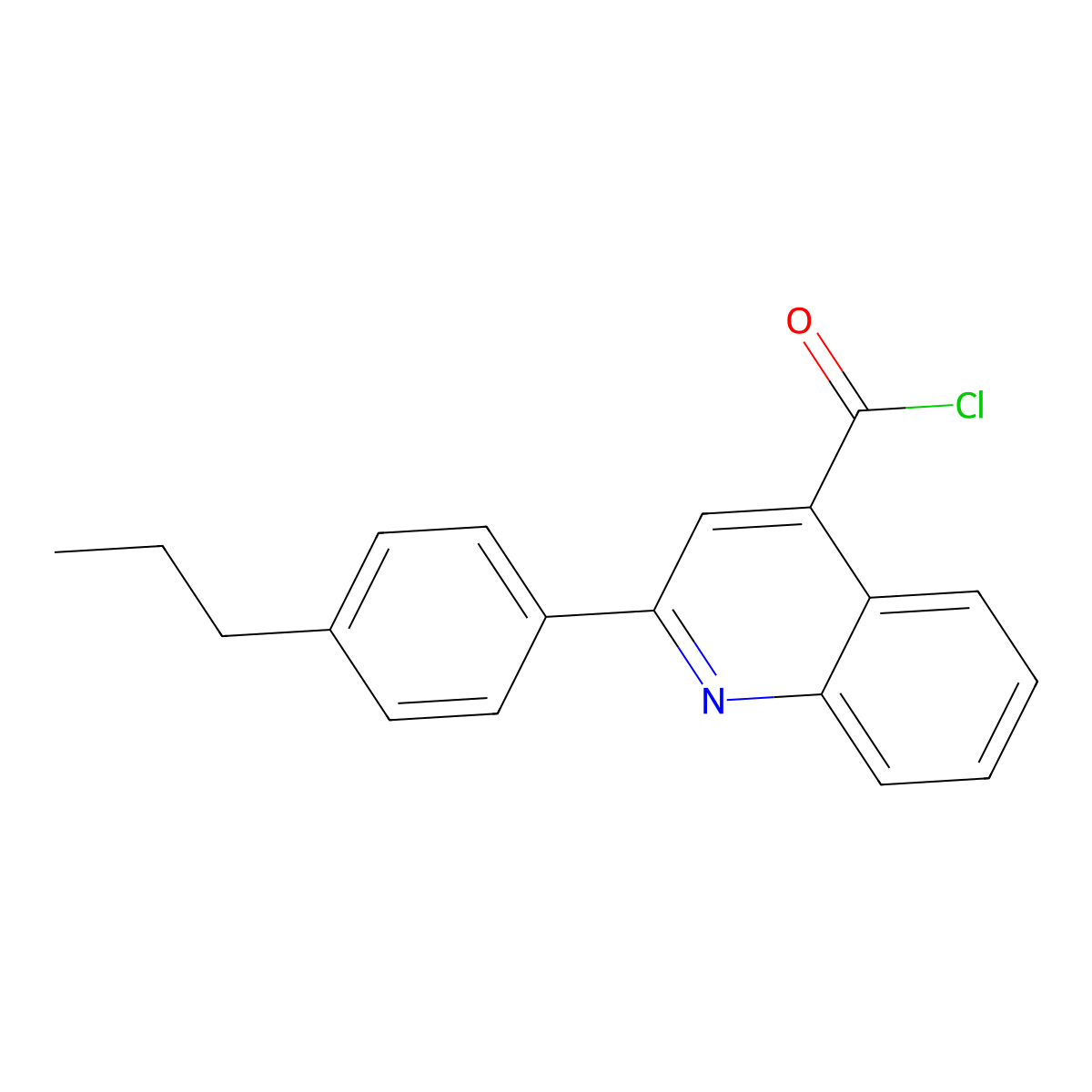 2-(4-Propylphenyl)quinoline-4-carbonyl chloride molecular structure, CAS 1160264-65-2