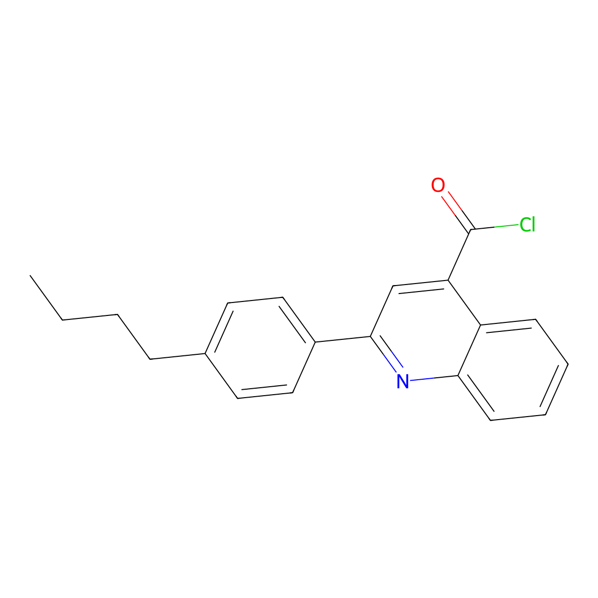 2-(4-Butylphenyl)quinoline-4-carbonyl chloride molecular structure, CAS 1160264-66-3