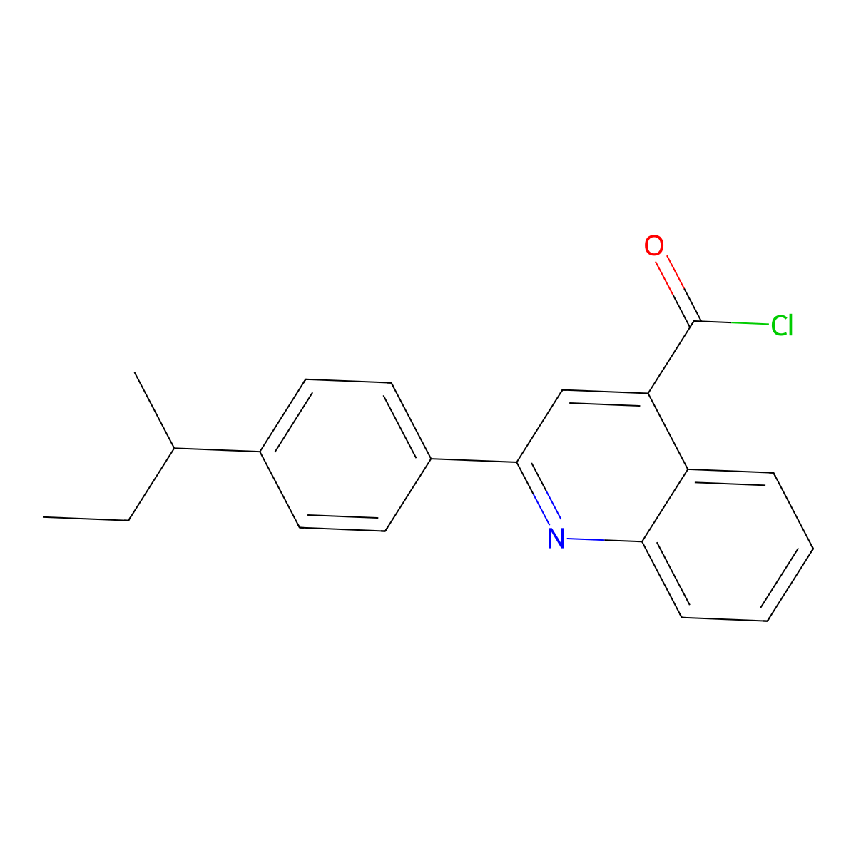 2-(4-Sec-butylphenyl)quinoline-4-carbonyl chloride molecular structure, CAS 1160264-67-4