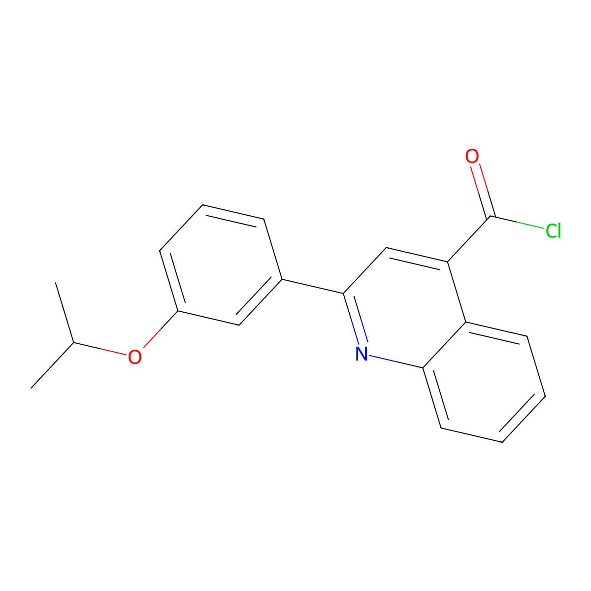 2-(3-Isopropoxyphenyl)quinoline-4-carbonyl chloride molecular structure, CAS 1160264-68-5