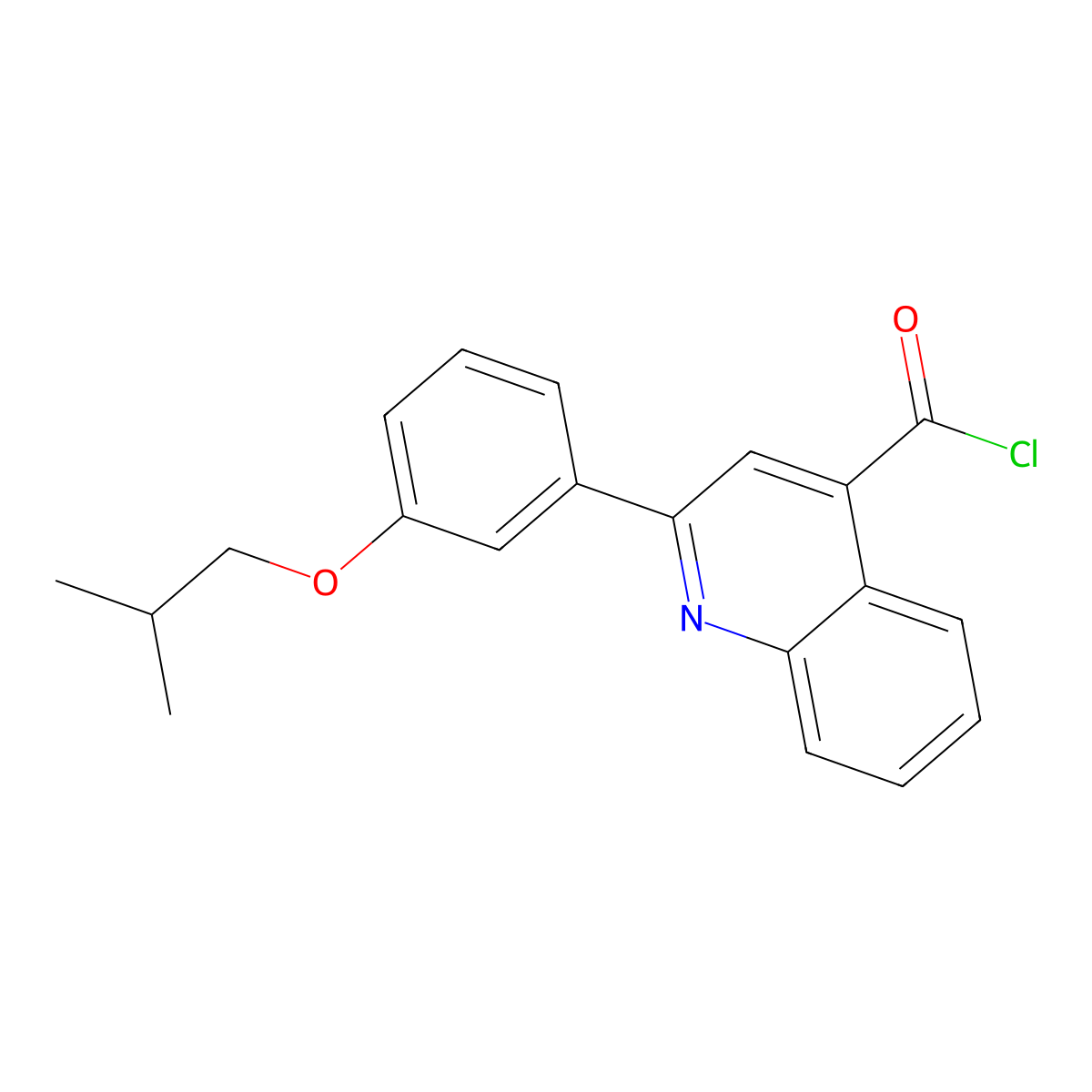 2-(3-Isobutoxyphenyl)quinoline-4-carbonyl chloride molecular structure, CAS 1160264-69-6