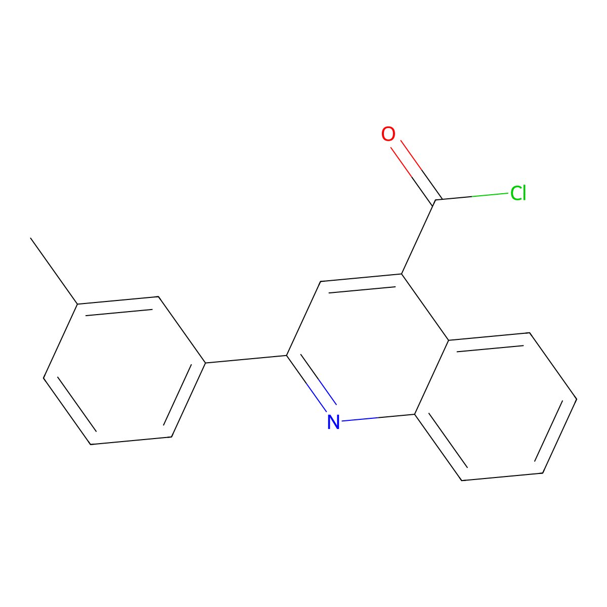 2-(3-Methylphenyl)quinoline-4-carbonyl chloride molecular structure, CAS 1160264-70-9