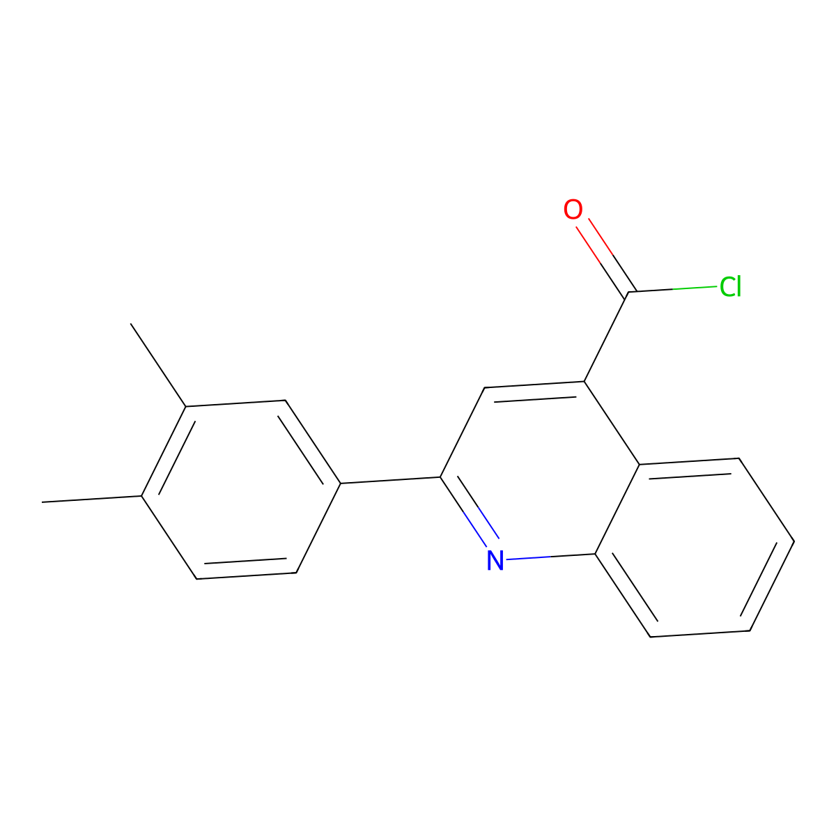 2-(3,4-Dimethylphenyl)quinoline-4-carbonyl chloride molecular structure, CAS 1160264-71-0
