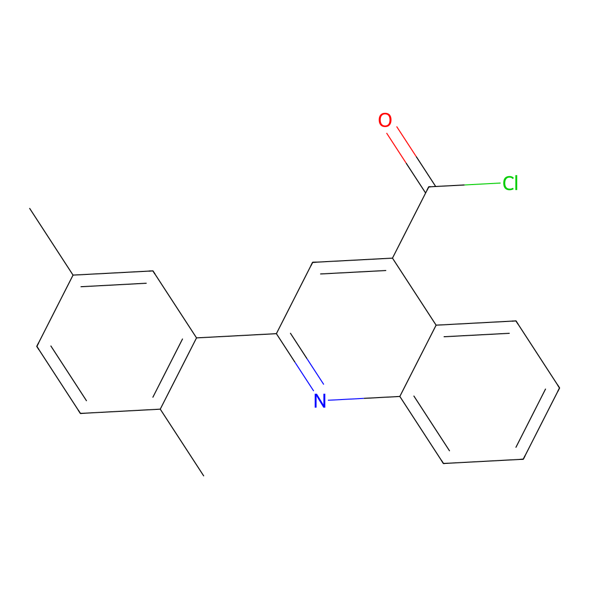 2-(2,5-Dimethylphenyl)quinoline-4-carbonyl chloride molecular structure, CAS 1160264-72-1