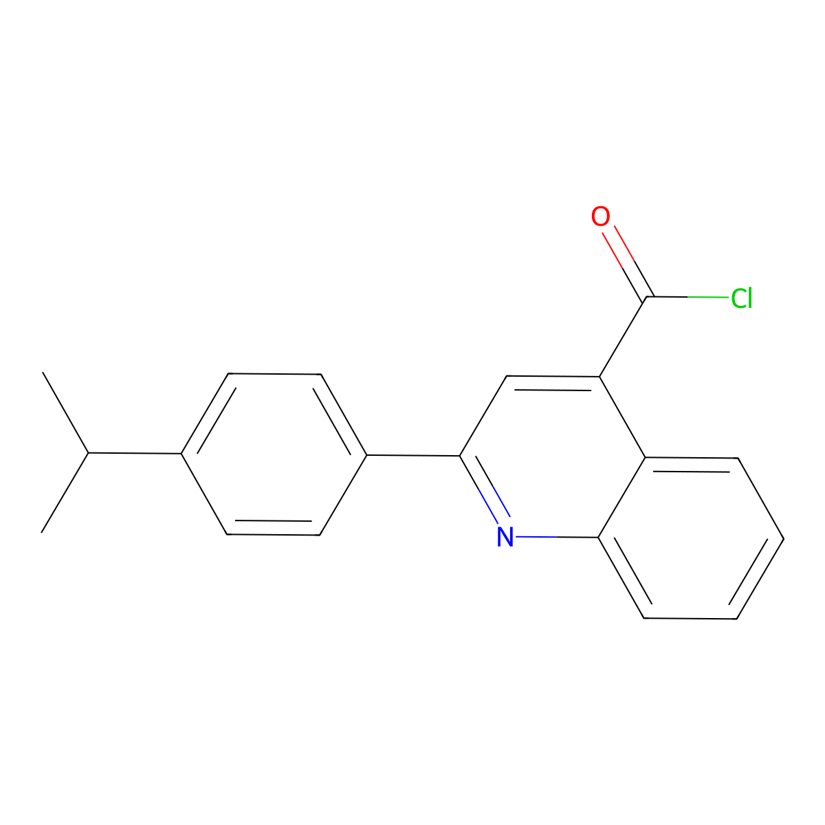 2-(4-Isopropylphenyl)quinoline-4-carbonyl chloride molecular structure, CAS 1160264-73-2
