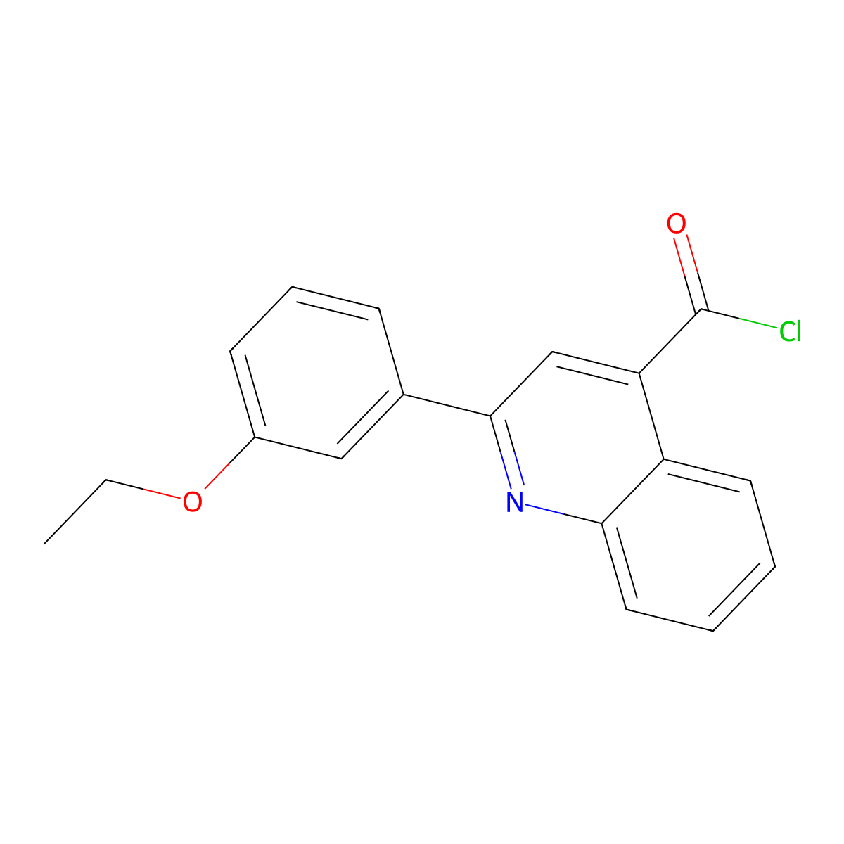 2-(3-Ethoxyphenyl)quinoline-4-carbonyl chloride molecular structure, CAS 1160264-76-5