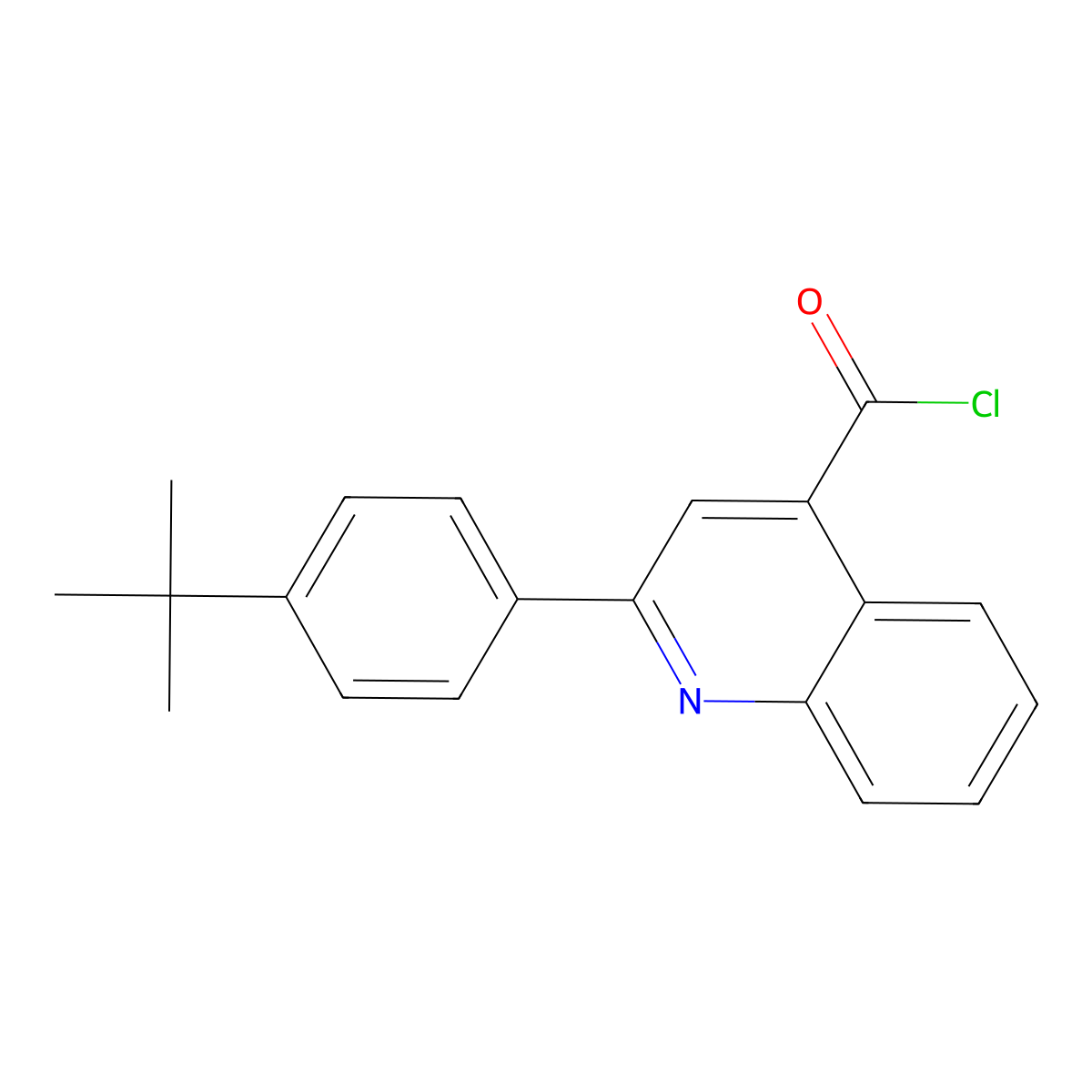 2-(4-Tert-butylphenyl)quinoline-4-carbonyl chloride molecular structure, CAS 1160264-78-7